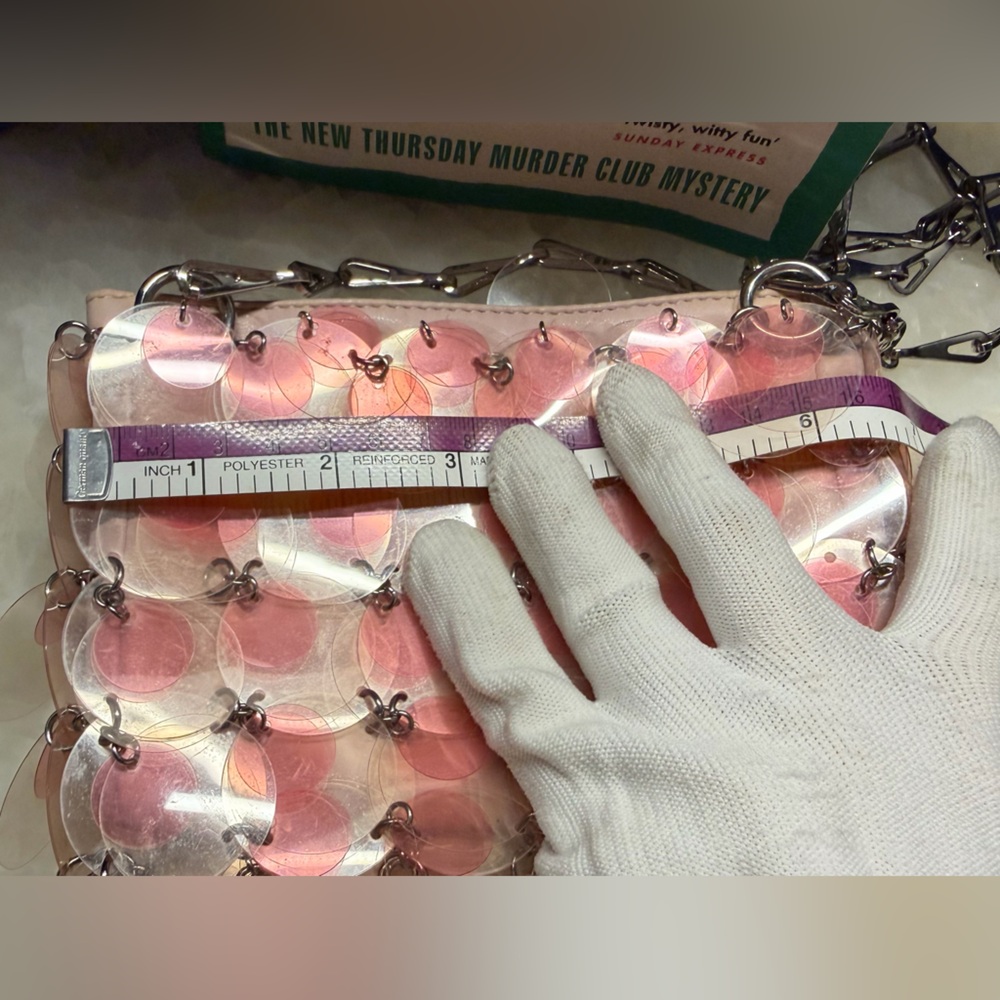 Paco rabanne Pink Sequin Chain Shoulder Bag - Picture 10 of 14